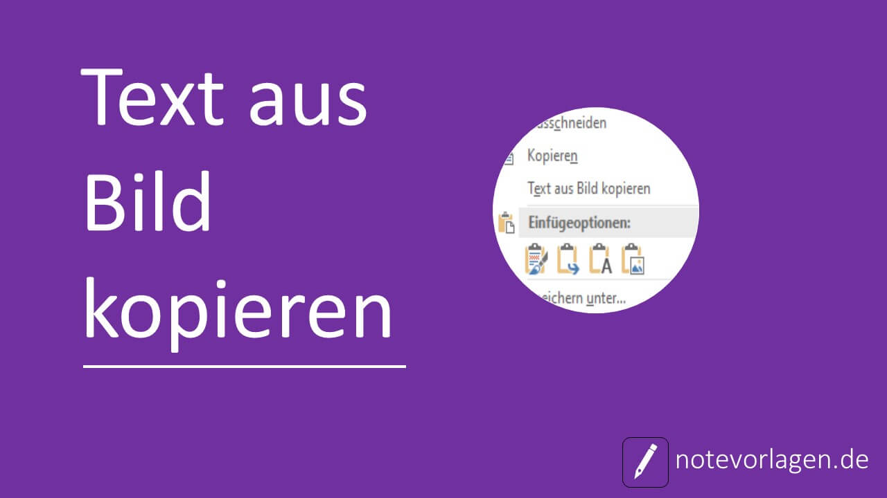 OneNote Text aus Bild kopieren