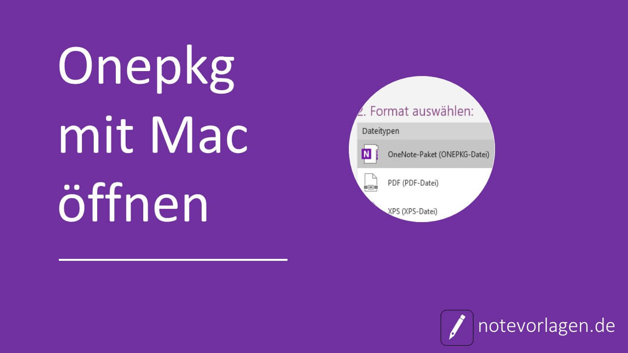 OneNote Onepkg mit Mac öffnen