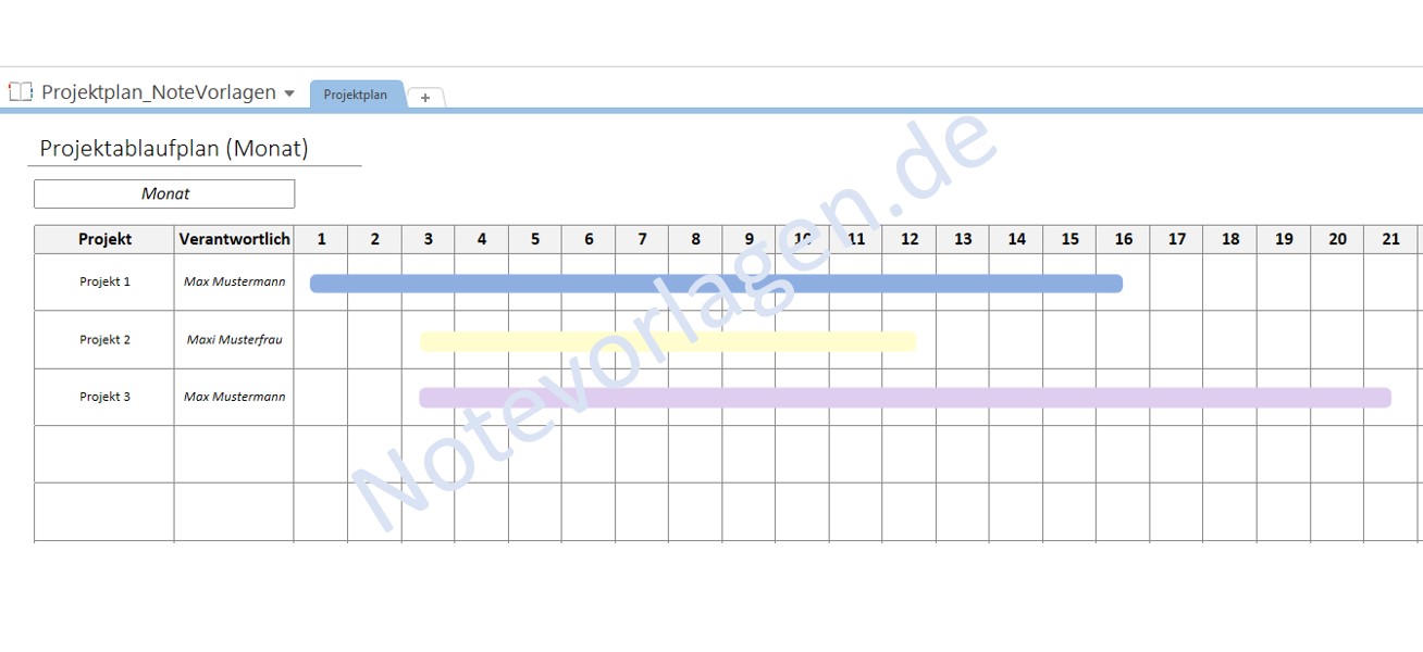 OneNote Projektplan Vorlage als Download - NoteVorlagen.de