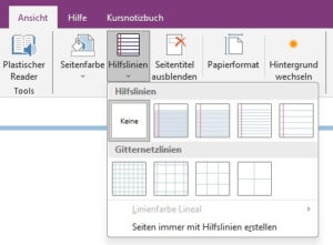 So stellt man in OneNote den karierten Hintergrund ein NoteVorlagen de