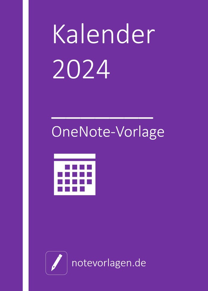 Standard-Kalender 2024 für OneNote